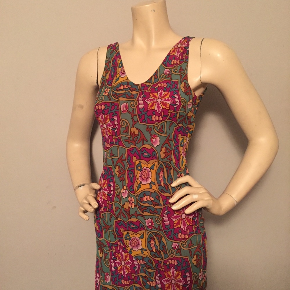 Silk Floral Dress